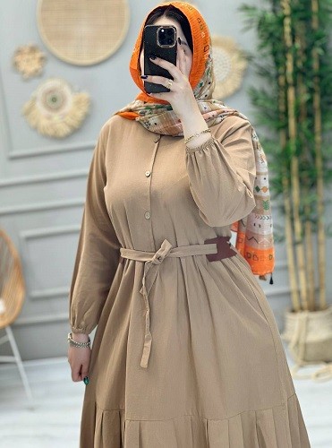 1228_مانتو پیراهنی ارکیده