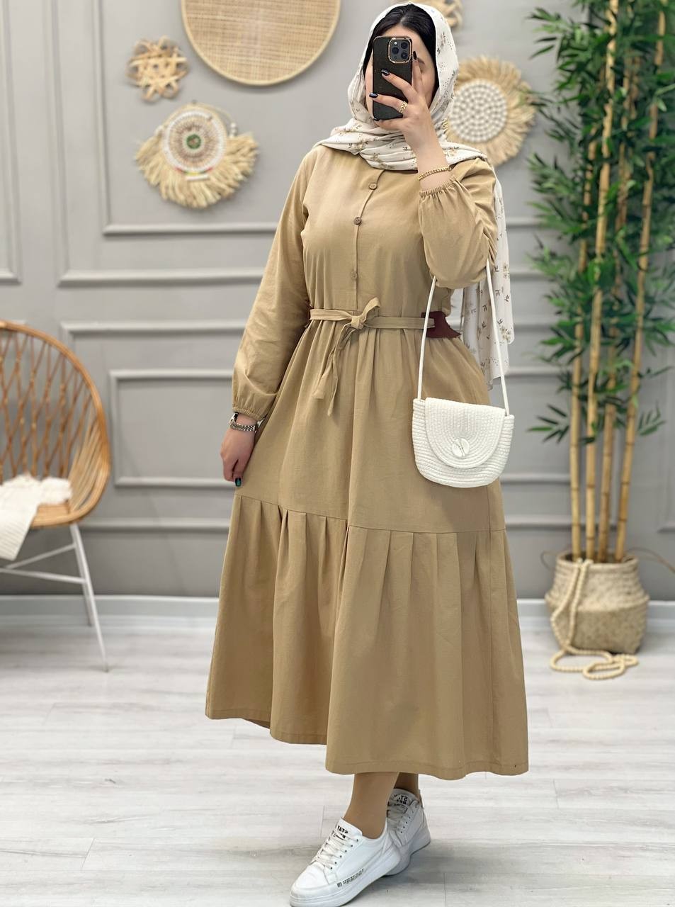 1228_مانتو پیراهنی ارکیده