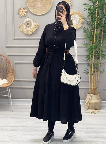 1228_مانتو پیراهنی ارکیده