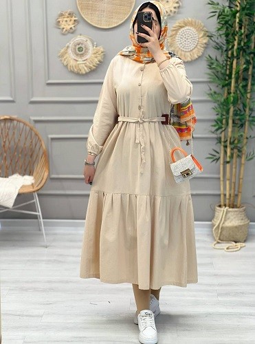 1228_مانتو پیراهنی ارکیده