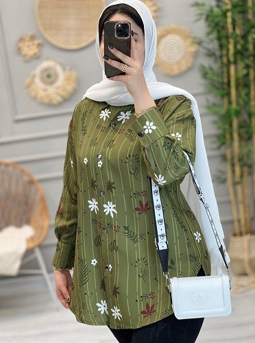 1234- مانتو شومیزی گلبرگ