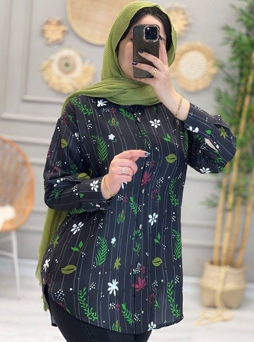 1234- مانتو شومیزی گلبرگ