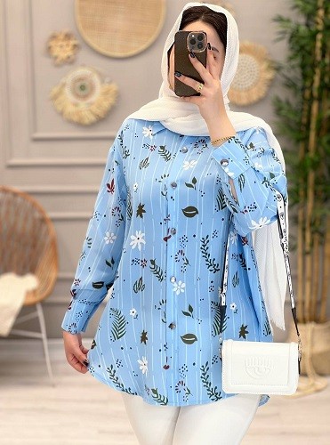 1234- مانتو شومیزی گلبرگ