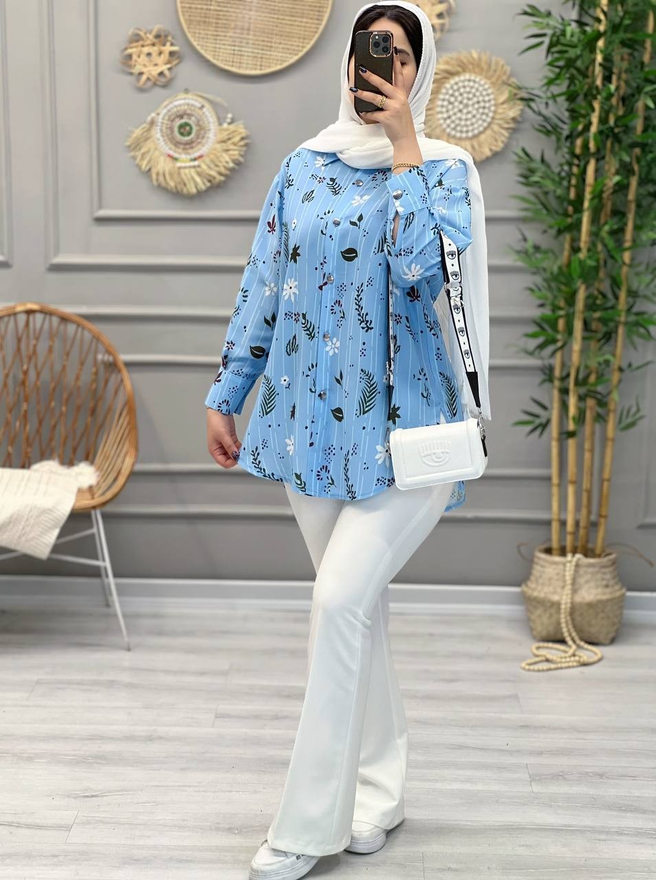 1234- مانتو شومیزی گلبرگ