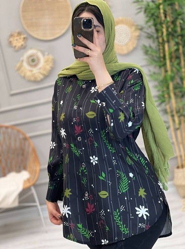 1234- مانتو شومیزی گلبرگ