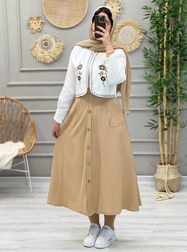 1237-کت و دامن نارین