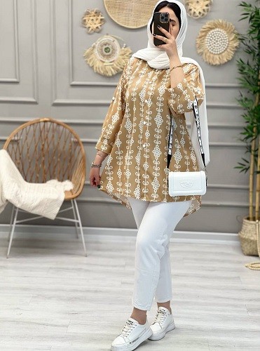 1240- مانتو شومیزی طرحدار