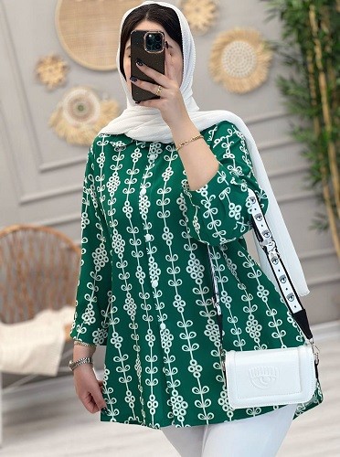 1240- مانتو شومیزی طرحدار