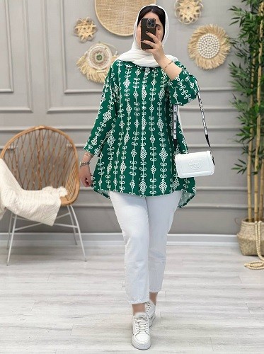 1240- مانتو شومیزی طرحدار