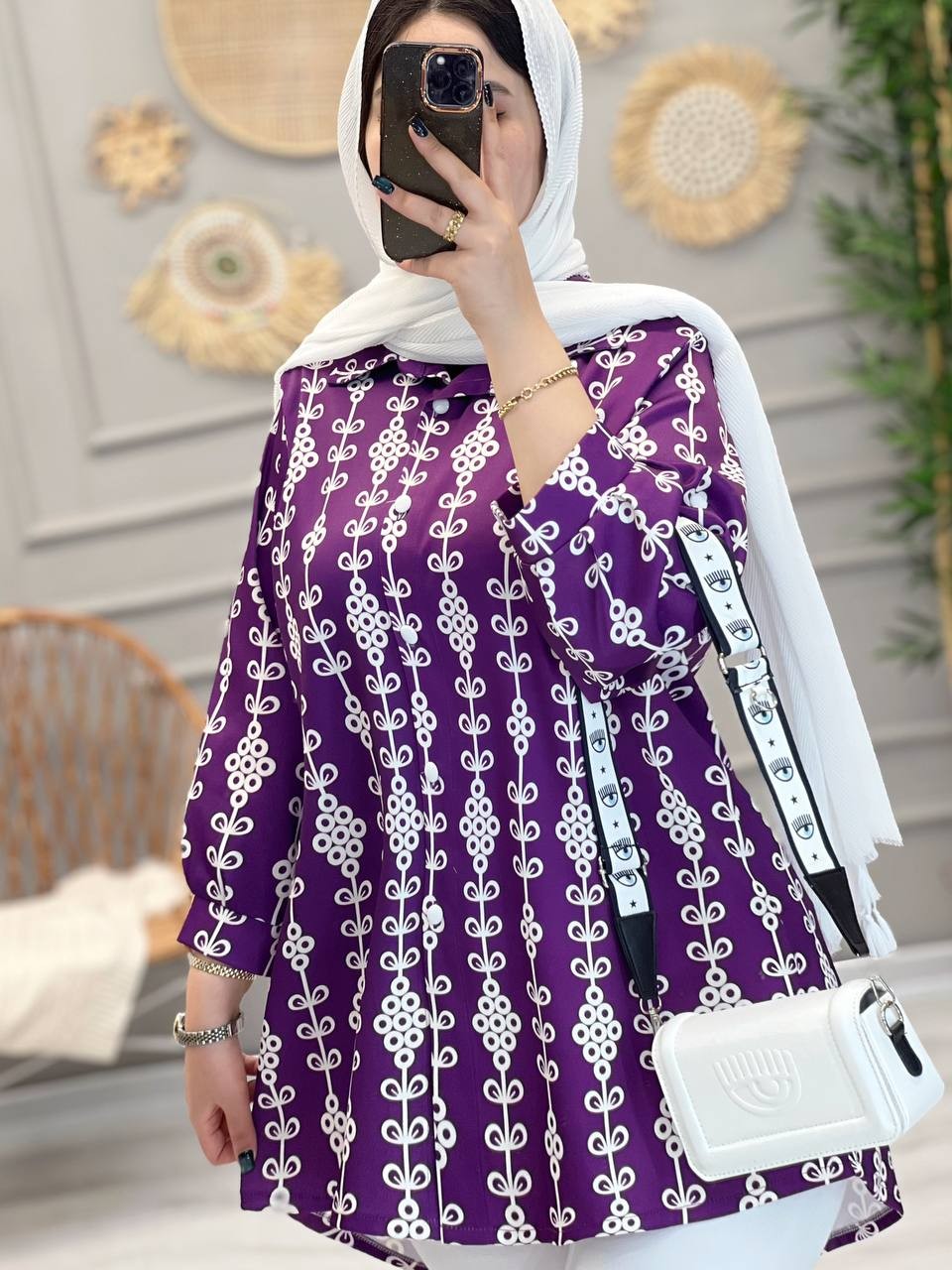 1240- مانتو شومیزی طرحدار