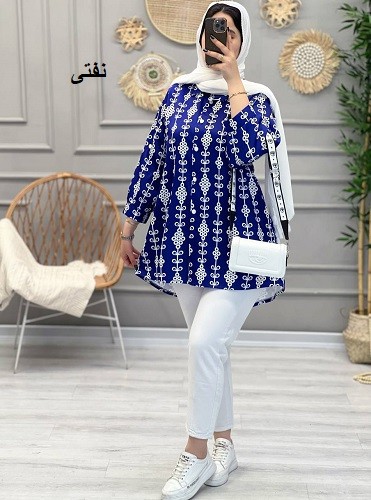 1240- مانتو شومیزی طرحدار