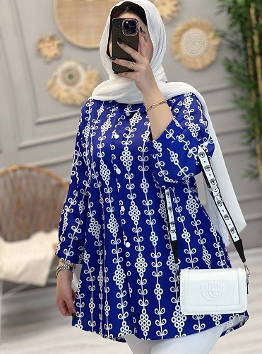 1240- مانتو شومیزی طرحدار