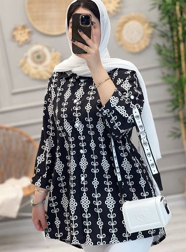 1240- مانتو شومیزی طرحدار