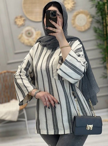 1241- مانتو شومیزی روشنا