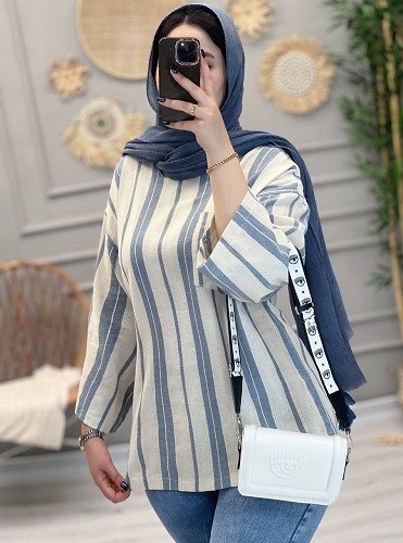 1241- مانتو شومیزی روشنا