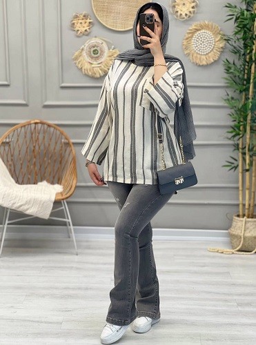 1241- مانتو شومیزی روشنا