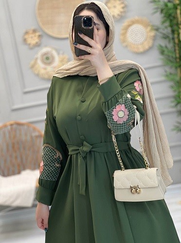 1247- مانتو مزونی گلدوزی