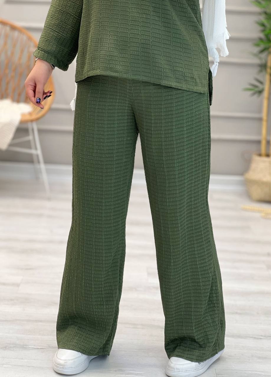 1246- ست شومیز شلوار نیلای