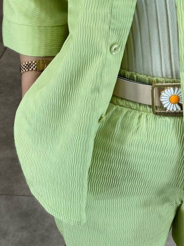 1414- ست شومیز شلوار پیلیسه