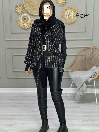 0818_ کت مزونی شنل سنجاقی