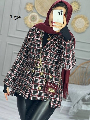 0818_ کت مزونی شنل سنجاقی