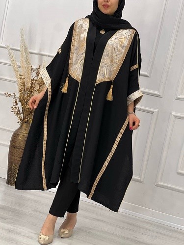 0611_مانتو مزونی عبایی تابش