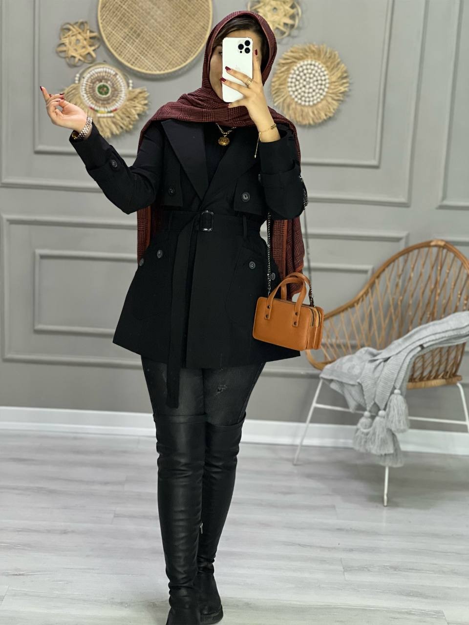 0842-بارونی ضدآب موکا