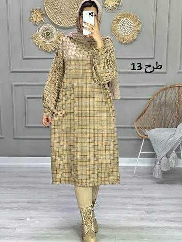 0855_کفتان چهارخونه پشمی