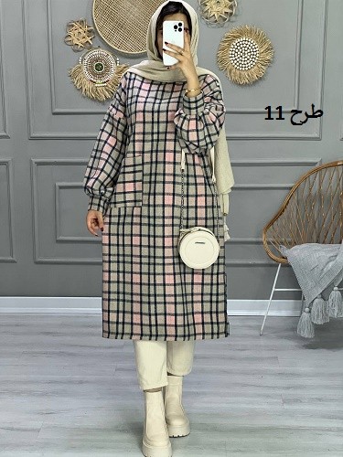 0855_کفتان چهارخونه پشمی