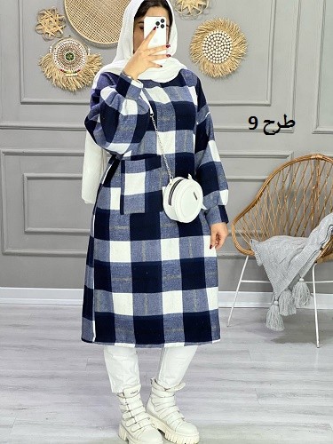 0855_کفتان چهارخونه پشمی