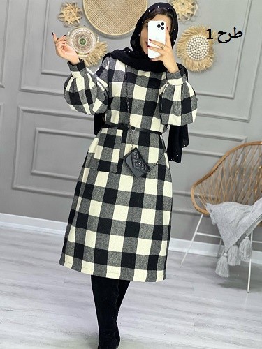 0855_کفتان چهارخونه پشمی