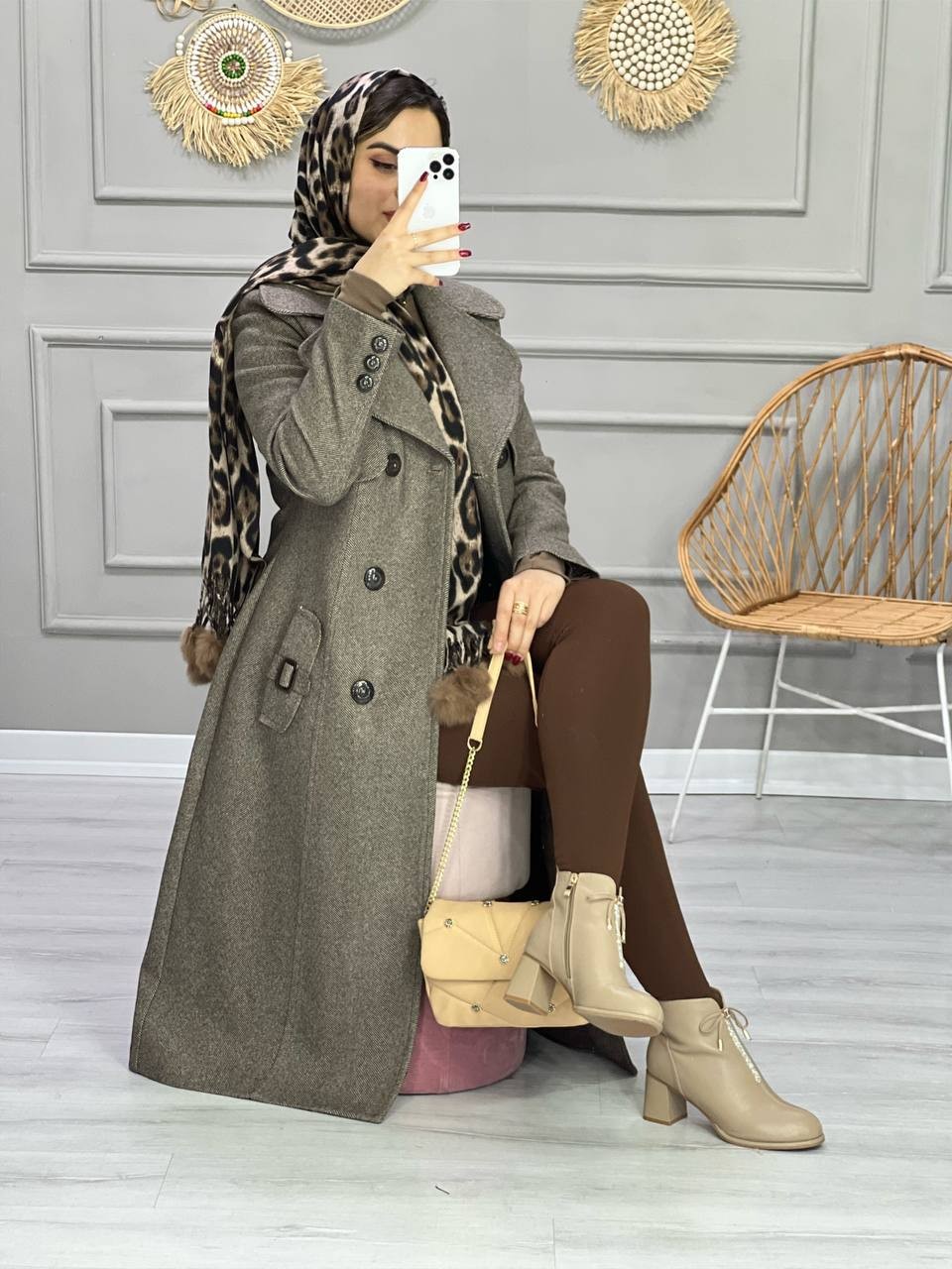 0861_ پالتو مزونی آستردار