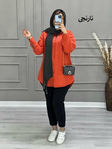 0635_ مانتو شومیزی جین رنگی