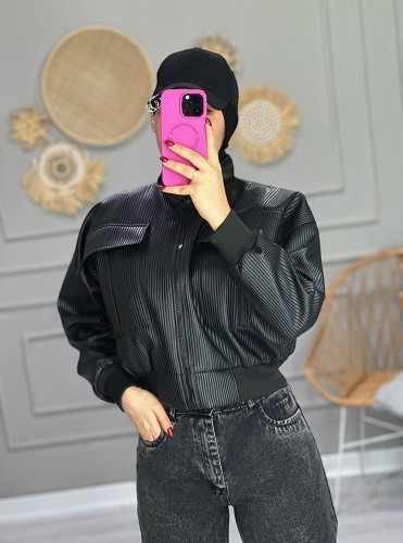 0868- کاپشن چرم دنیز