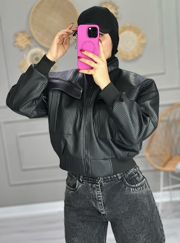 0868- کاپشن چرم دنیز