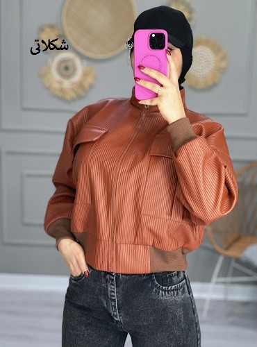 0868- کاپشن چرم دنیز