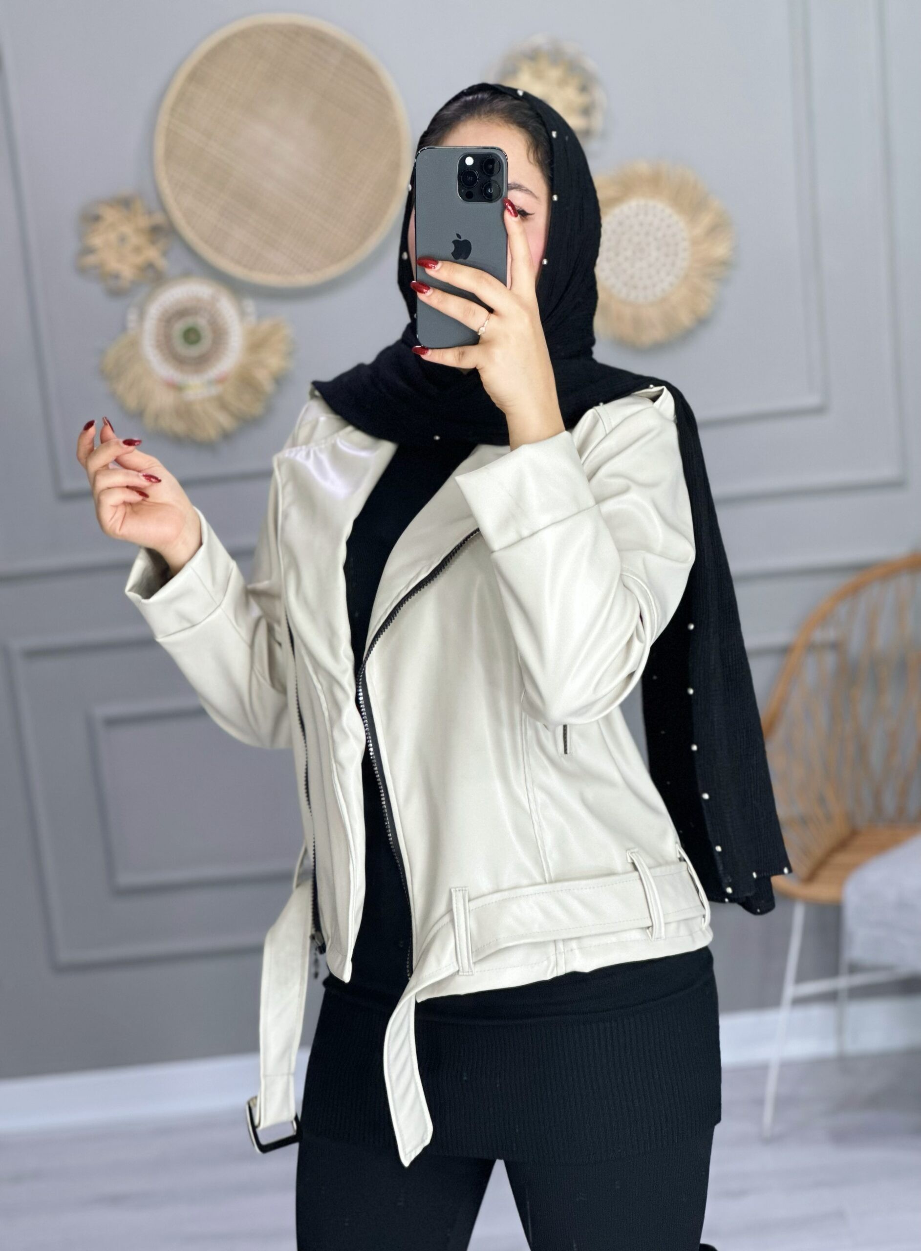 0869- کت چرم سلین