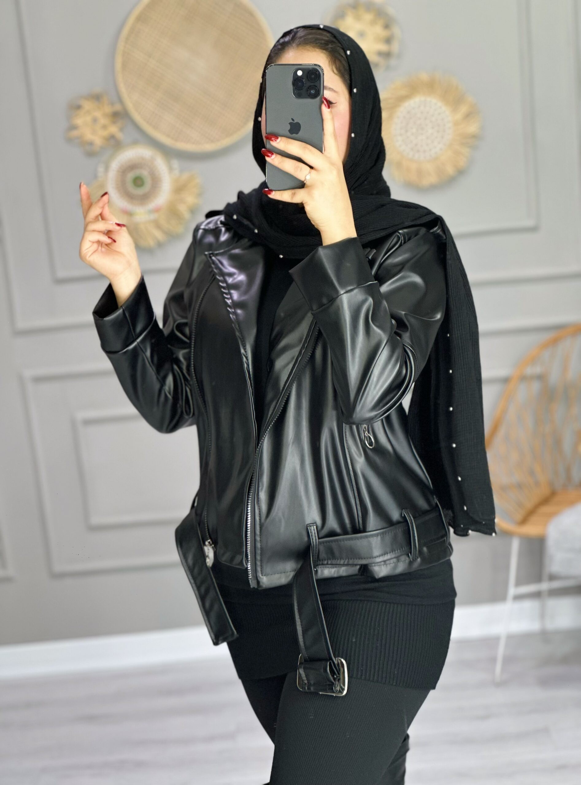 0869- کت چرم سلین