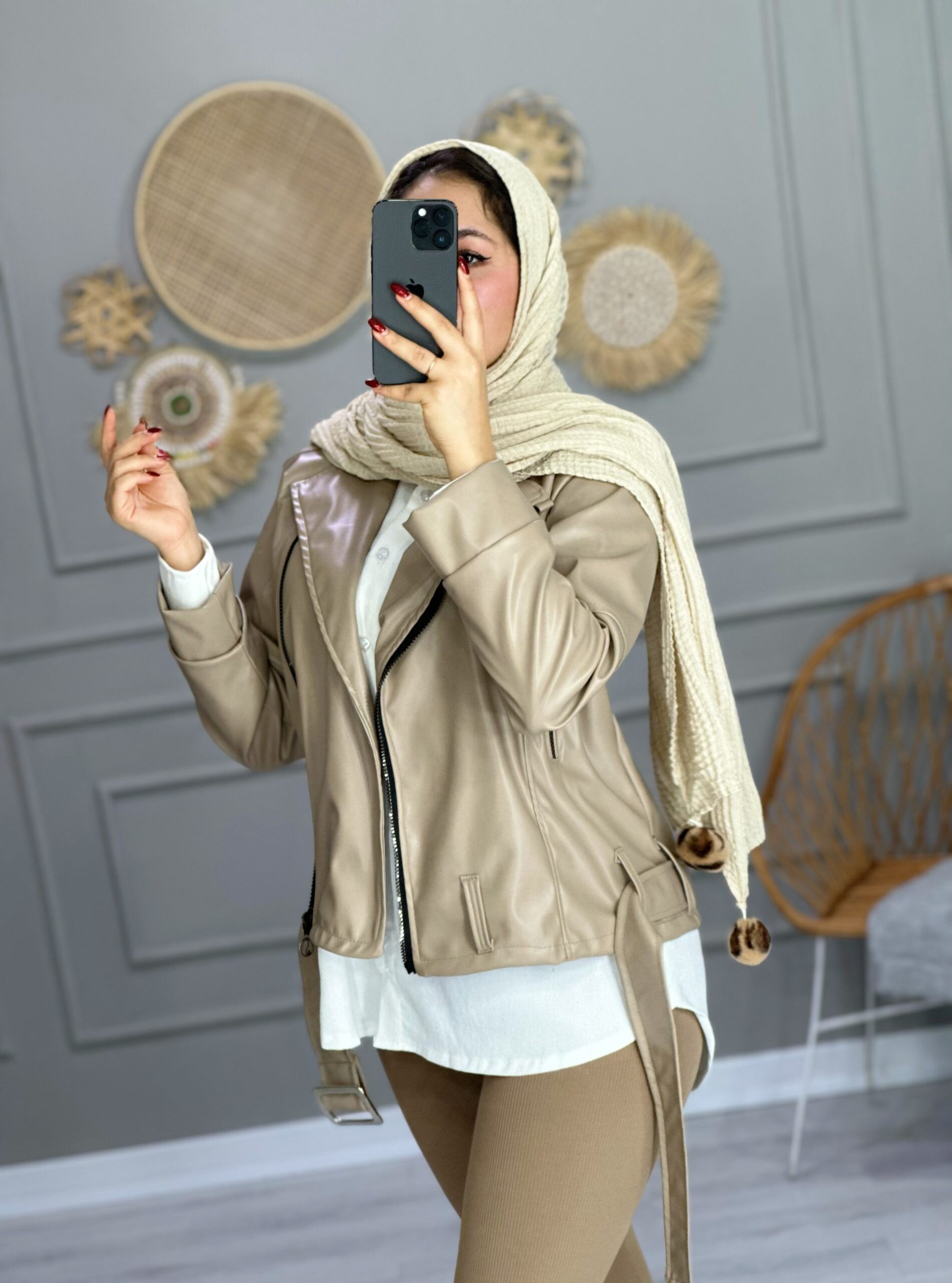 0869- کت چرم سلین