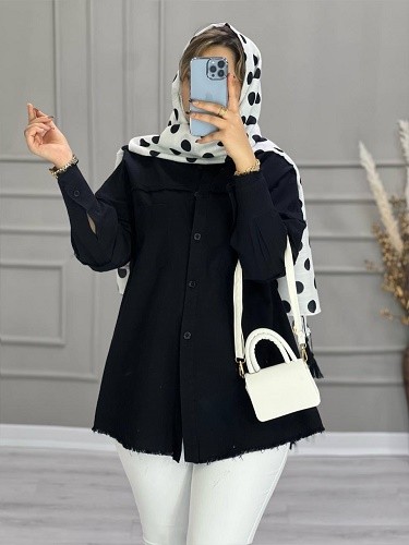 0648_مانتو شومیزی ریشا