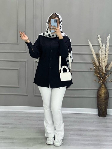 0648_مانتو شومیزی ریشا