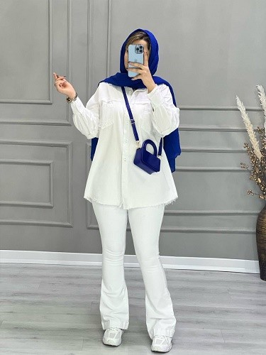 0648_مانتو شومیزی ریشا