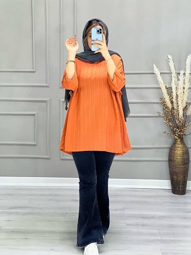 0658-مانتو جلو بسته موکا