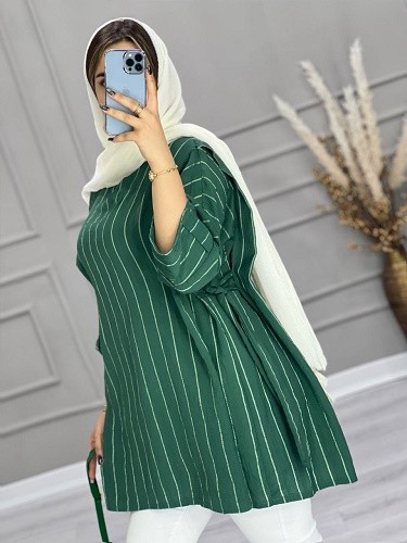 0658-مانتو جلو بسته موکا