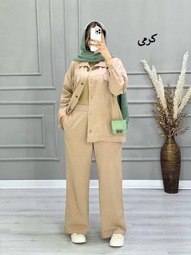 0669_ست کت شلوار لینن مونیکا