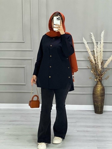 0675- مانتو شومیزی بهارک