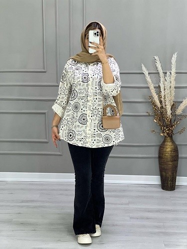 0677- مانتو لینن اسلپ لیانا