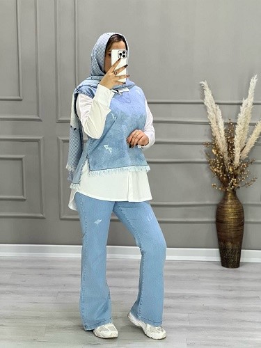 0682- وست شومیز جین