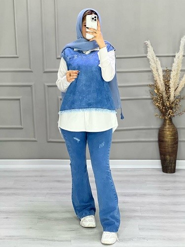 0682- وست شومیز جین