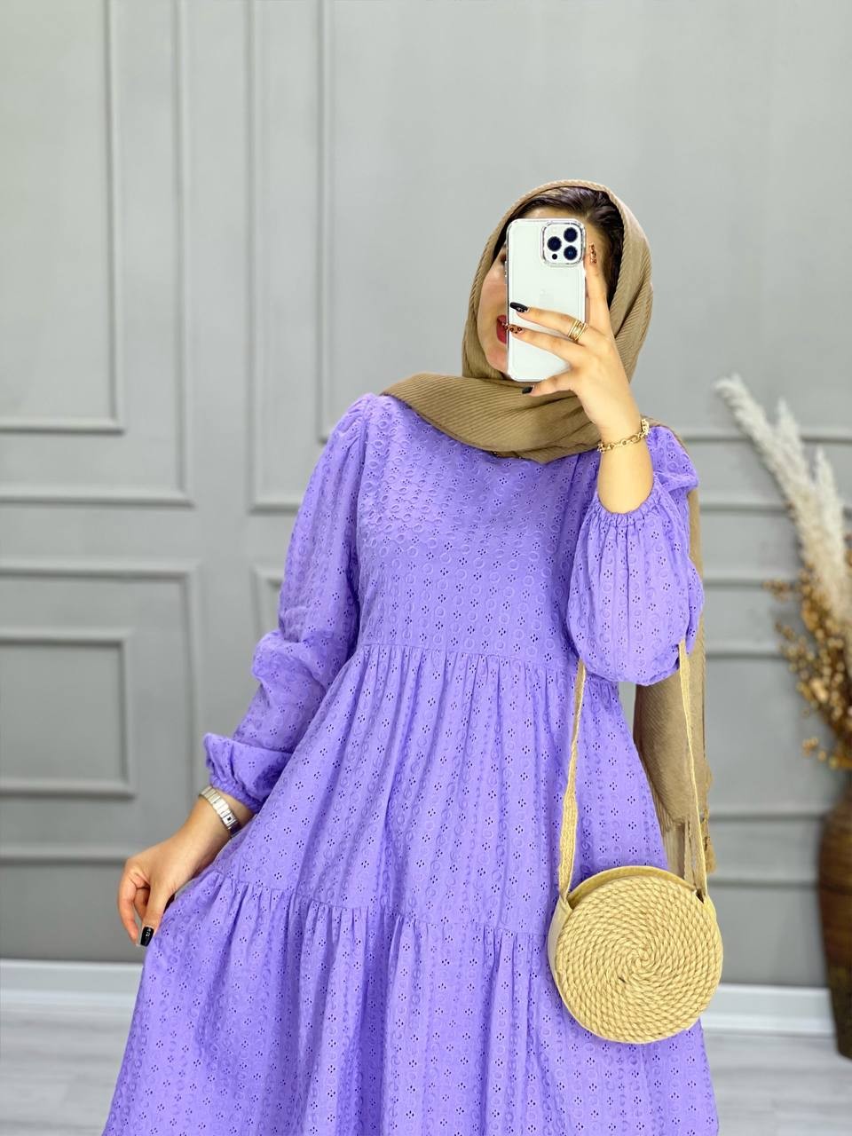 0697-پیراهن خامه دوزی مینیمال